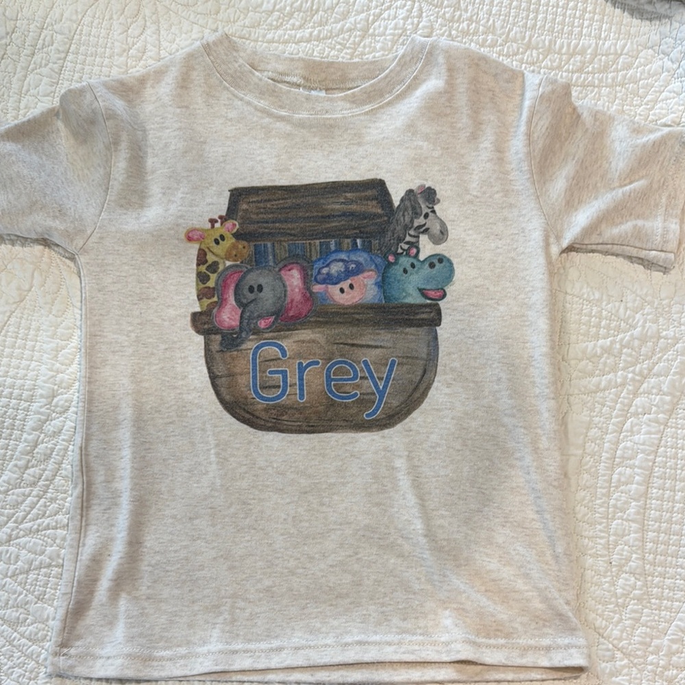 Gray Short Sleeve Cotton Tee